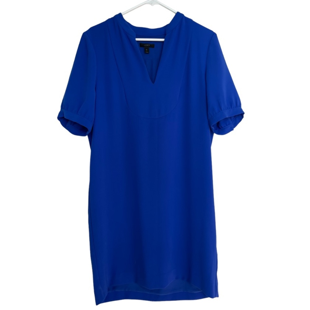 J. Crew Cobalt Blue Short Sleeve Shift Dress